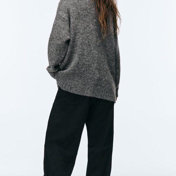 COZY GRAY LONG POCKET CARDIGAN - ZARA - Picture 5 of 10